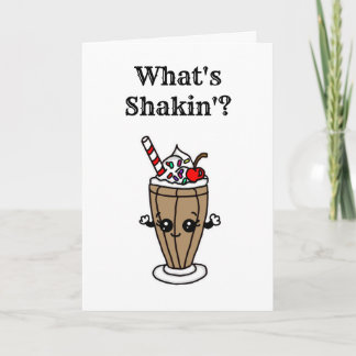 Tarjeta ¿Qué es Shakin? | Amistad de batido de chocolate