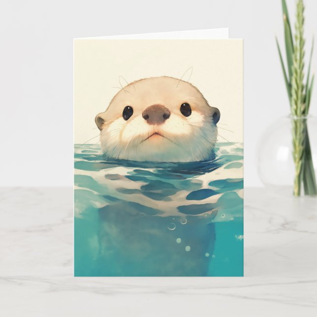 Tarjeta ¿Qué estás haciendo nutria? (Anverso)