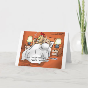 Tarjeta ¿Qué fue primero, el pollo o el huevo? Regalos y c
