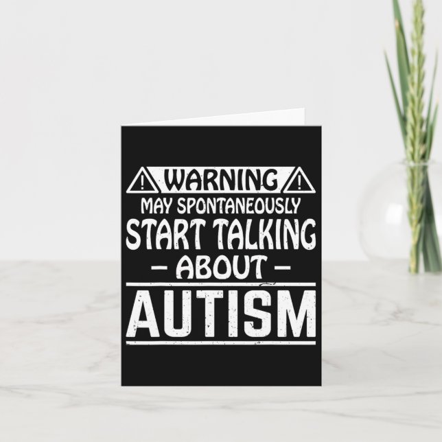 Tarjeta Que Hablemos Espontáneamente De Autismo Y Autismo (Anverso)