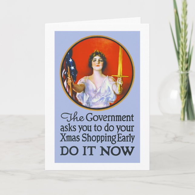 Tarjeta que hace compras del navidad de la Primera (Anverso)