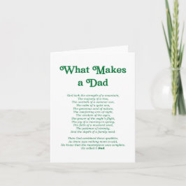 Tarjeta Qué hace un poema para el Día del Padre