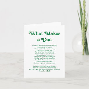 Tarjeta Qué hace un poema para el Día del Padre