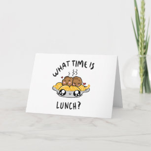 Tarjeta Qué Hora Es El Almuerzo