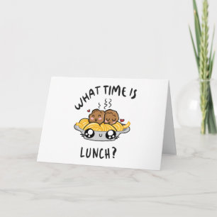 Tarjeta Qué hora es el almuerzo