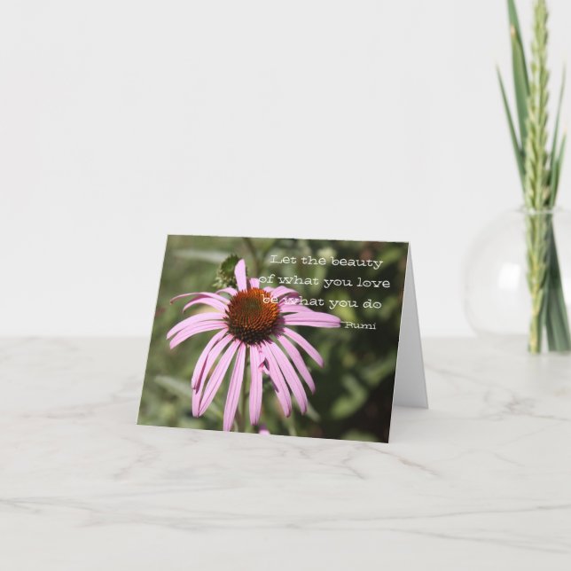 Tarjeta Que la belleza de lo que amas sea (Anverso)