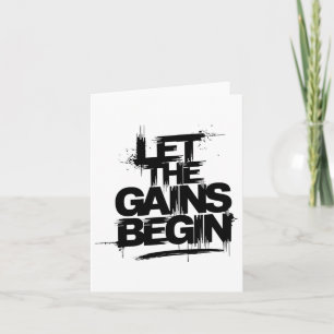 Tarjeta Que las ganancias empiecen Gym Bodybuilding Fitnes