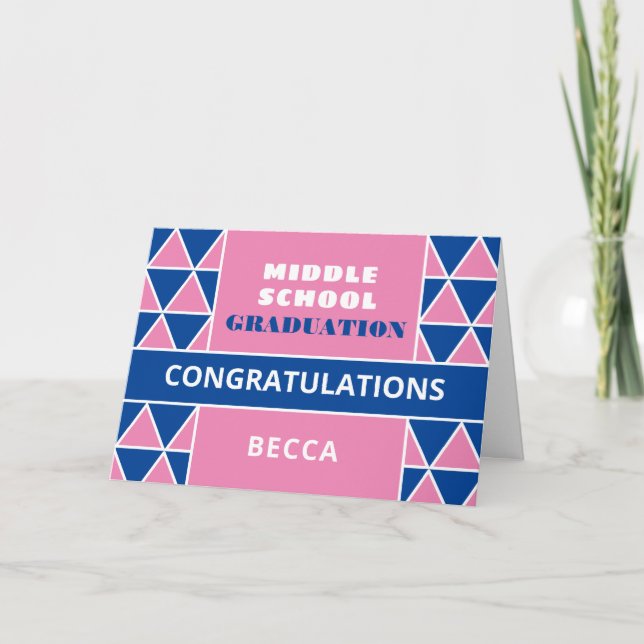 Tarjeta ¡Qué lindo! ¡Tarjeta de graduación de personalizad (Anverso)