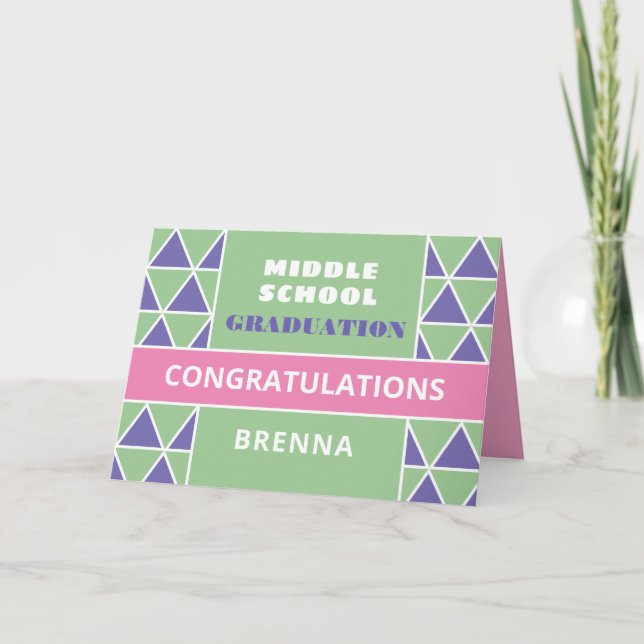 Tarjeta ¡Qué lindo! ¡Tarjeta de graduación de personalizad (Anverso)