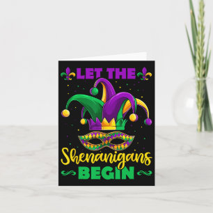 Tarjeta Que los Shenanigans empiecen a los niños del Mardi