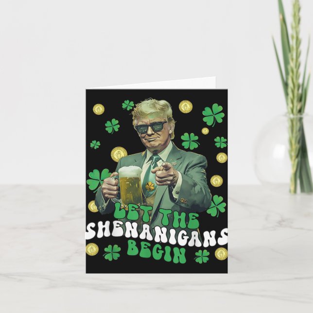 Tarjeta Que los Shenanigans empiecen A Ser Divertidos Trum (Anverso)