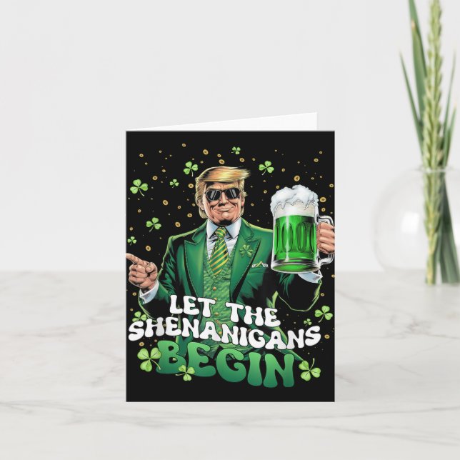 Tarjeta Que los Shenanigans empiecen A Ser Divertidos Trum (Anverso)