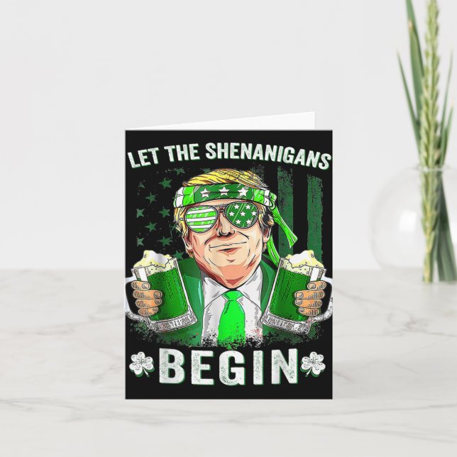 Tarjeta Que los Shenanigans empiecen A Ser Divertidos Trum (Anverso)