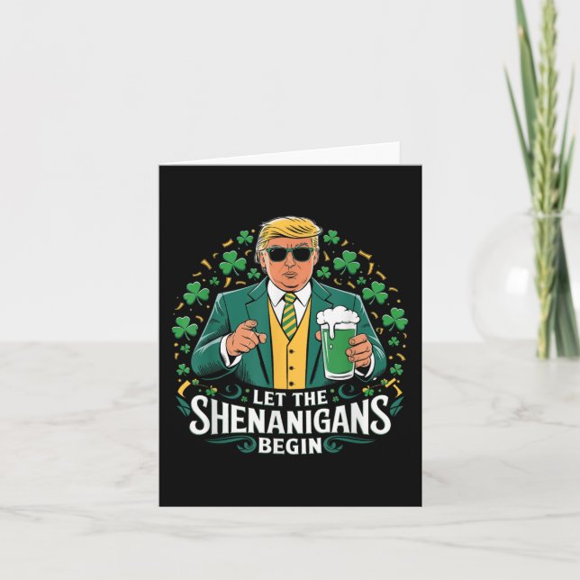 Tarjeta Que los Shenanigans empiecen A Ser Divertidos Trum (Anverso)