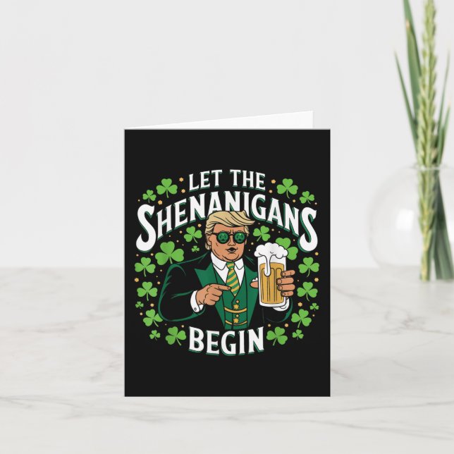 Tarjeta Que los Shenanigans empiecen A Ser Divertidos Trum (Anverso)