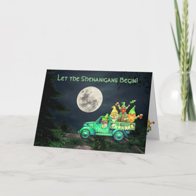 Tarjeta Que los Shenanigans empiecen un cumpleaños feliz (Anverso)