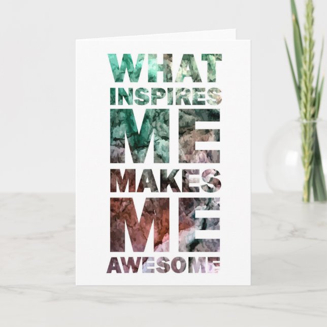 Tarjeta Qué me inspira me hace 2 impresionantes (Anverso)