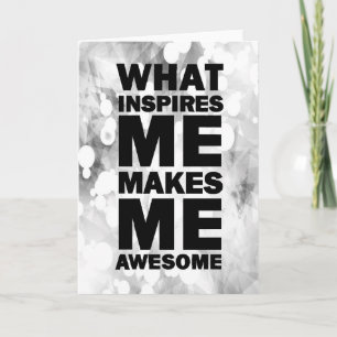 Tarjeta Qué me inspira me hace impresionante