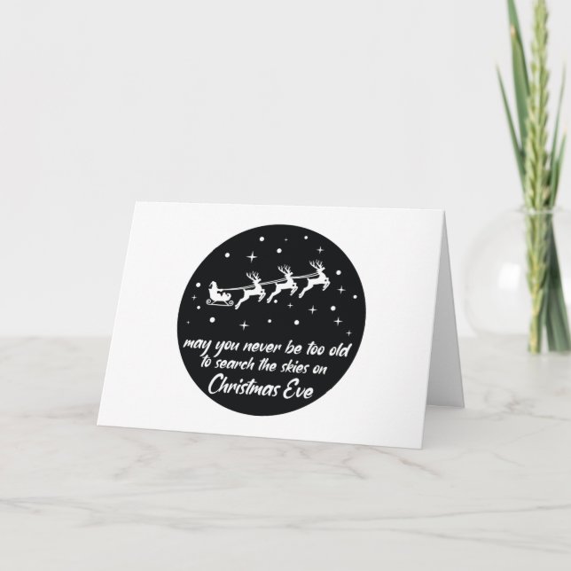 Tarjeta Que nunca seas demasiado viejo para buscar cielos  (Anverso)