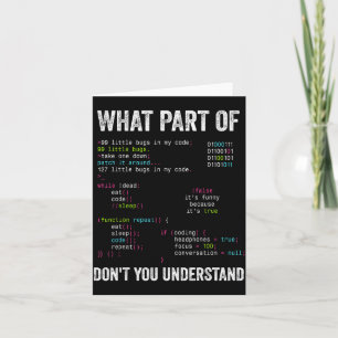 Tarjeta Qué parte de No entiendes Ciencias de la Computaci
