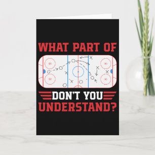 Tarjeta ¿Qué parte de no entiendes divertido hockey sobre 