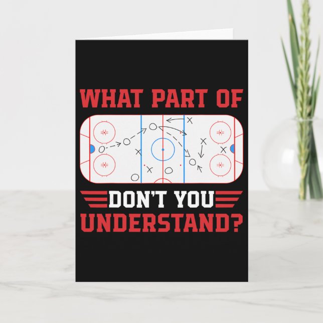 Tarjeta ¿Qué parte de no entiendes divertido hockey sobre  (Anverso)