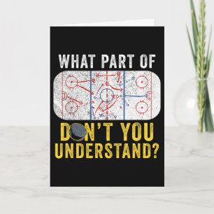 Tarjeta Qué Parte De No Entiendes Funny Hockey Mom