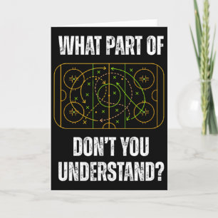 Tarjeta ¿Qué parte del hockey no entiendes divertido ganar