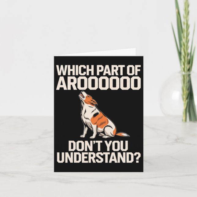 Tarjeta ¿Qué Parte Del Perro De Aroooo Pertenece A Los Due (Anverso)