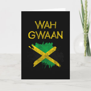 Tarjeta Qué pasa bandera de Jamaica Orgullo jamaicano Regg