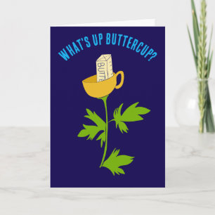 Tarjeta ¿Qué pasa Buttercup divertido