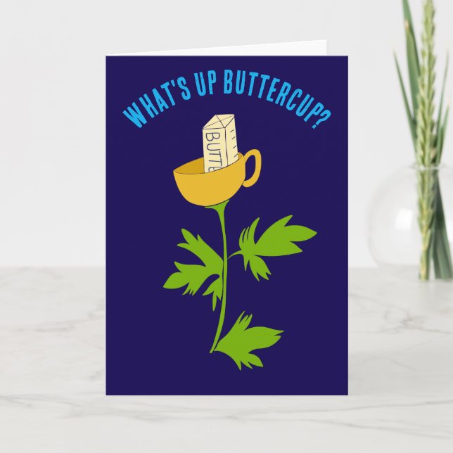 Tarjeta ¿Qué pasa Buttercup divertido  (Anverso)