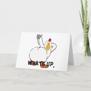 Tarjeta ¿Qué pasa con el trasero de pollo?