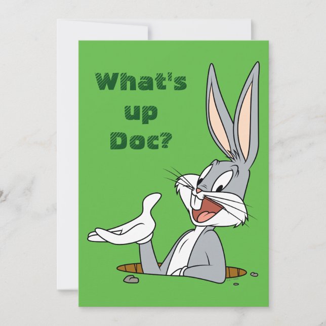 Tarjeta ¿QUÉ PASA, DOC?™ BUGS BUNNY™ Agujero del Conejo (Anverso)
