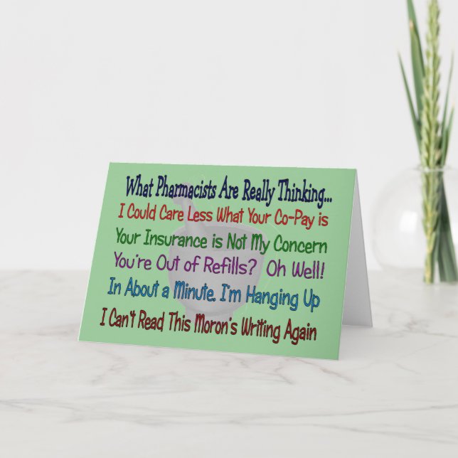 Tarjeta ¿Qué piensan los farmacéuticos? (Anverso)