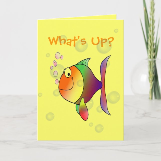 Tarjeta ¿Qué piensas de tus divertidos peces y burbujas? (Anverso)