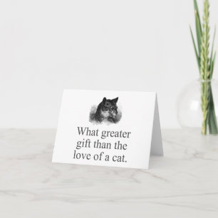 Tarjeta Qué Regalo Más Grande Que El Amor De Un Gato