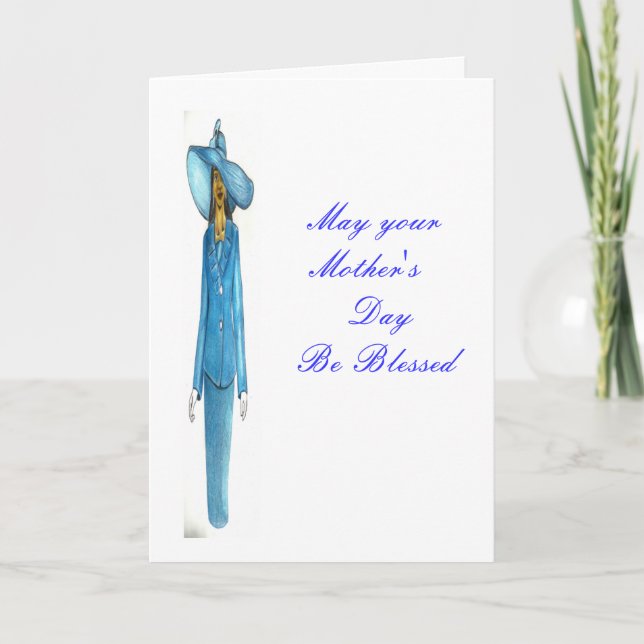 Tarjeta Que se bendiga el día de su madre. (Anverso)