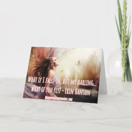 Tarjeta Qué si me caigo - cita de Erin Hanson