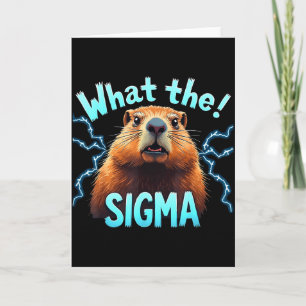 Tarjeta Qué Sigma Meme Vintage Woodchuck Para Amante De La