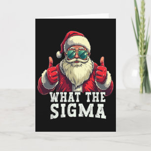 Tarjeta Qué Sigma Santa divertido meme de Navidad Xmas Riz