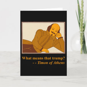 Tarjeta Qué significa Timón de Atenas Shakespeare Cita Tru