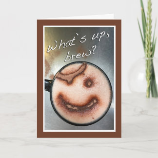 Tarjeta ¿Qué tal Brew Hello para tu amigo te toquen?