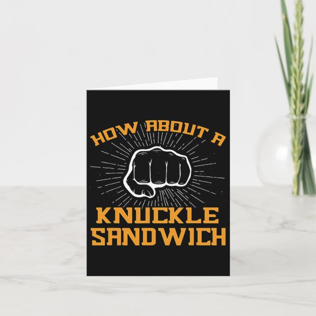 Tarjeta ¿Qué Tal Un Sándwich Knuckle - Puño A Afrontar? (Anverso)