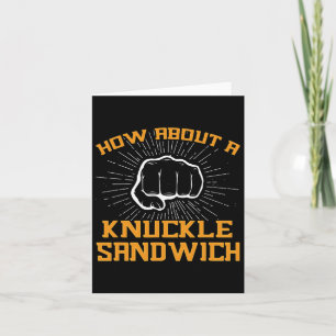 Tarjeta ¿Qué Tal Un Sándwich Knuckle - Puño A Afrontar?