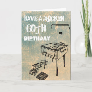 Tarjeta ¡Que tengan un cumpleaños número 60 de Rockin! Tar