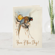 Que tengas un buen día de faisán vintage japonés