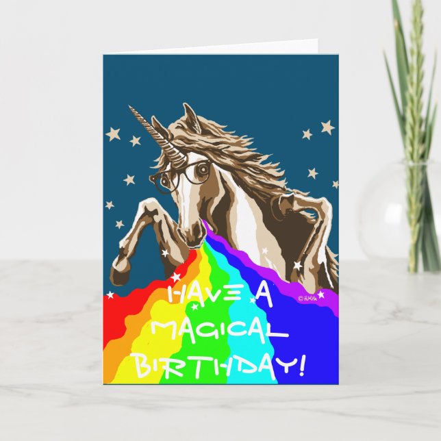 Tarjeta ¡Que tengas un cumpleaños mágico! (Anverso)