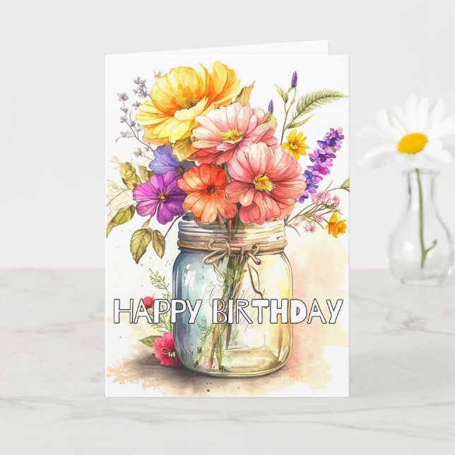 Tarjeta Que tengas un cumpleaños muy feliz (Planta pequeña)