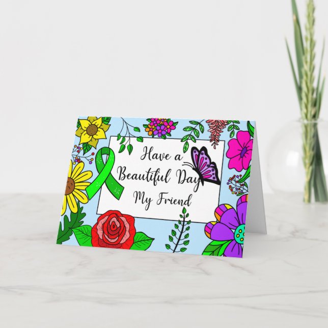 Tarjeta Que tengas un día hermoso, deseándote sanar, amar (Anverso)